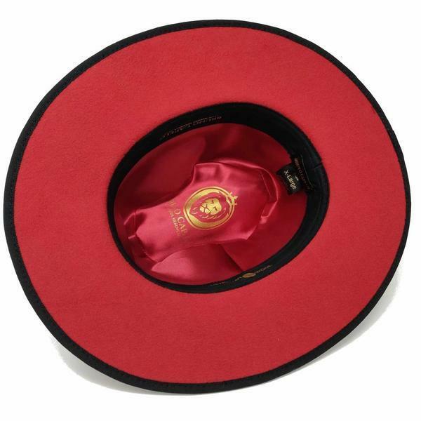 Red Bottom Australian Wool Fedora Hat 